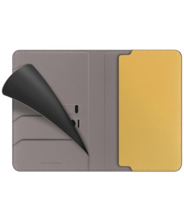 Uniq Belmont RFID Blocking Passport Case - Grey/Yellow