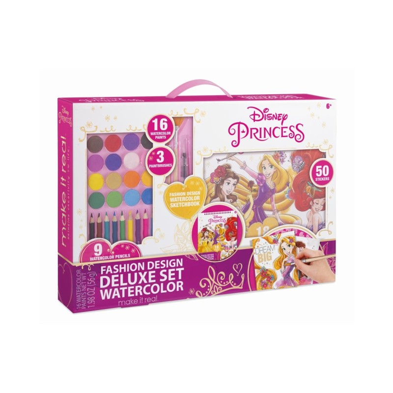 Make it Real Disney Princess: Fashion Design Deluxe Set Watercolor (4252)