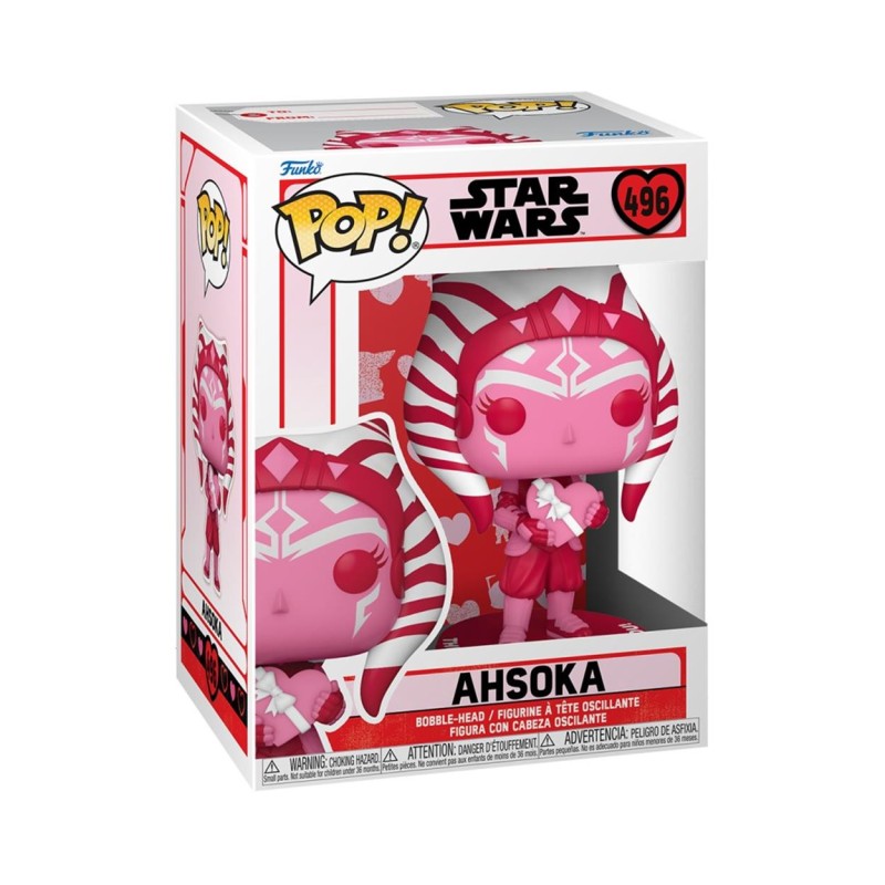 Funko Pop! Star Wars: Valentines S2 - Ahsoka 496 Bobble-Head Vinyl Figure