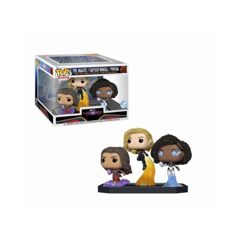 Funko Pop! Moment: The Marvels - Ms. Marvel / Captain Marvel / Photon (Special Edition) 1258 Bobble-Head Vinyl Figures