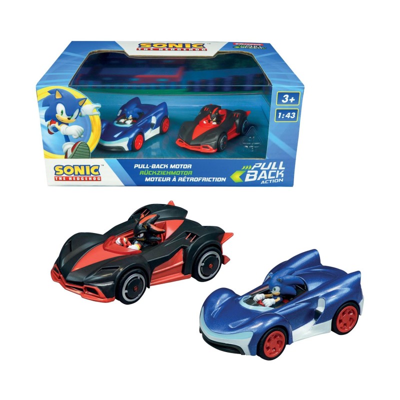 Carrera Pull Speed: Team Sonic Racing - Sonic vs. Shadow Twinpack Pull Back Motor - 1:43 (15813023)