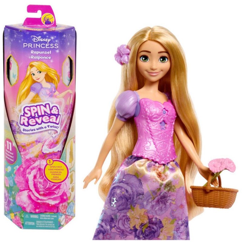 Mattel Disney Princess: Spin  Reveal - Rapunzel (HTV86)