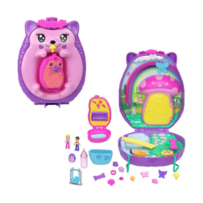 Mattel Polly Mini: Τρέντι Τσαντάκι Μαμά Σκαντζόχοιρος & Σκατζοχοιράκι (JBJ91)