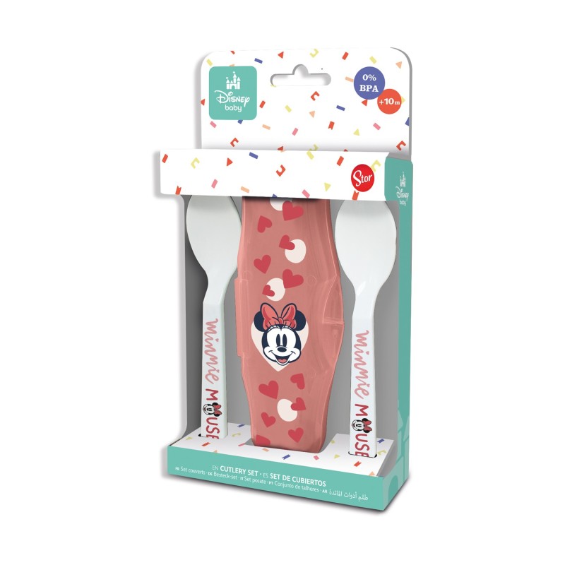 Stor Disney: Minnie Mouse Heart Full - Toddler 2 Pcs PP Traveling Spoons (10766)