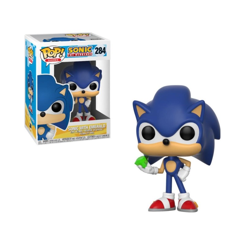 Funko Pop! Games: Sonic The Hedgehog - Sonic With Emerald 284 Vinyl Figure