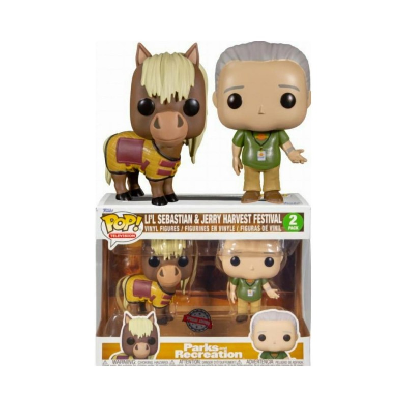 Funko Pop! 2-Pack Television: Parks and Recreation - Lil Sebastian Jerry Harvest Festival (Special Edition) Vinyl Figures