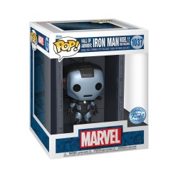 Funko Pop! Deluxe: Marvel Hall of Armor: Iron Man Model 11 War Machine (Mettalic) (PX Previews Exclusive) 1037 Bobble-Head Vinyl