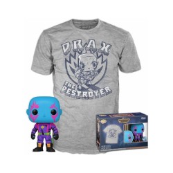 Funko Pop!  Tee (Adult): Marvel Guardians of the Galaxy Volume 3 - Drax (Blacklight) (Special Edition) Vinyl Figure and T-Shirt 