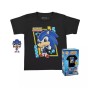 Funko Pocket Pop!  Tee (Child): Sonic (Flocked) Vinyl Figure and T Shirt (M)