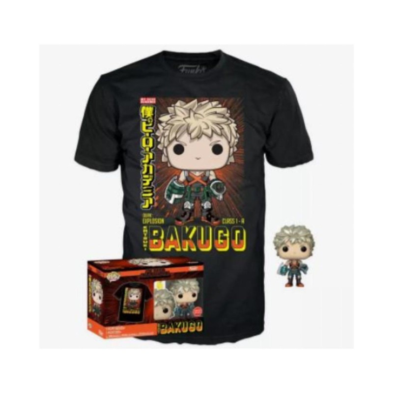 Funko Pop! Tee (Adult): My Hero Academia - Katsuki Bakugo (Metallic) (Special Edition) Vinyl Figure T-Shirt (XL)