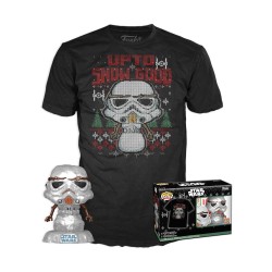 Funko Pop!  Tee (Adult): Star Wars - Holiday Stormtrooper (Metallic) Vinyl Figure  T-Shirt (S)