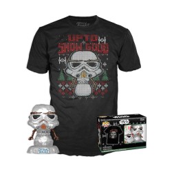 Funko Pop!  Tee (Adult): Star Wars - Holiday Stormtrooper (Metallic) Vinyl Figure  T-Shirt (L)