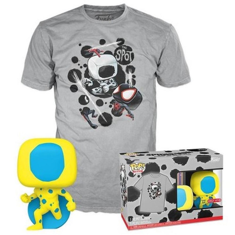 Funko Pop!  Tee (Adult) Marvel: Spider-Man Across the Spider-Verse - The Spot (Blacklight) (Special Edition) (Glows in the Dark)
