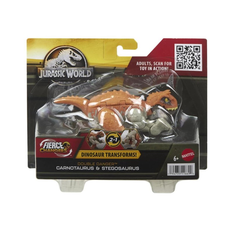 Mattel Jurassic World: Fierce Changers Double Danger - Carnotaurus Stegosaurus (HLP07)