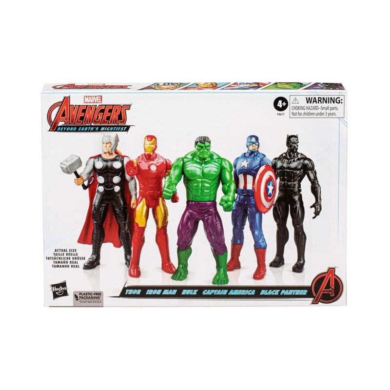 Hasbro Marvel Avengers: Beyond Earths Mightiest - Thor / Iron Man / Hulk / Captain America / Black Panther Action Figure Set (5 