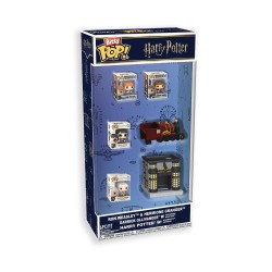 Funko Bitty Pop!: Harry Potter - Ron Weasley & Hermione Granger / Garrick Ollivander/Ollivanders Wand Shop / Harry Potter W/Hogw