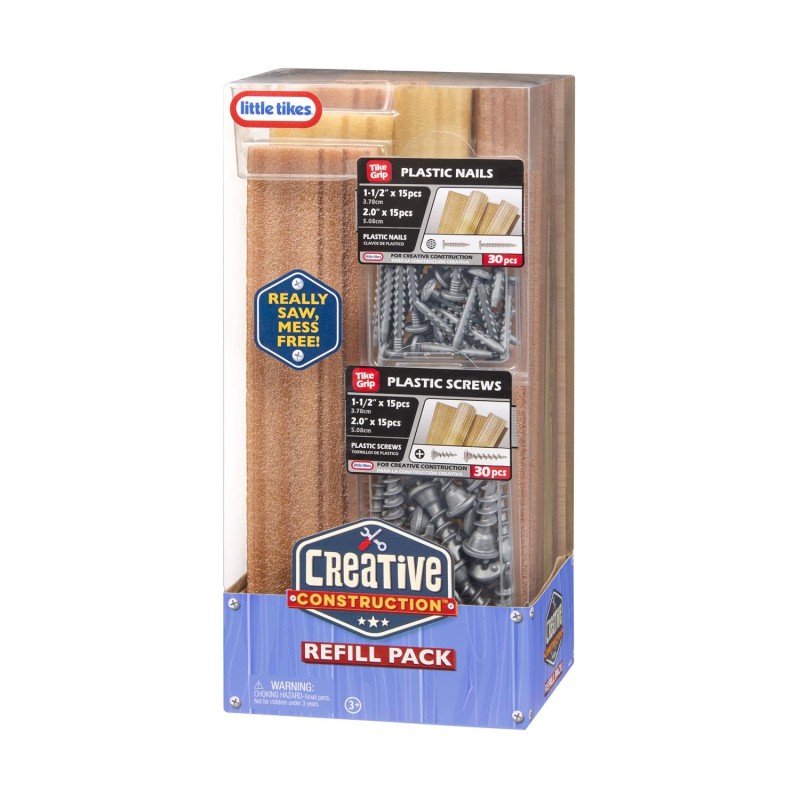 Little Tikes Creative Construction Σετ Υλικών (Ξύλο-Καρφιά-Βίδες) (643927)