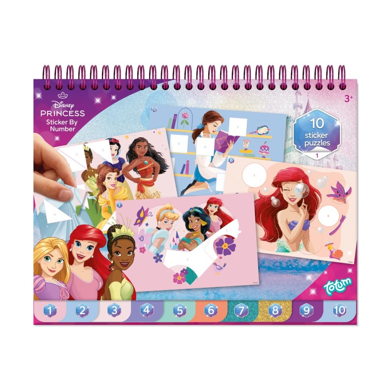 Totum Disney: Princess - Sticker By Number Pad (TT045279)