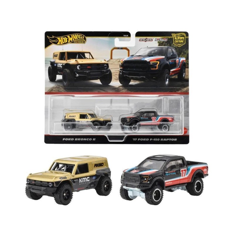Mattel Hot Wheels®: Premium Car Culture - Ford Bronco 17 Ford F-150 Raptor (HRR77)