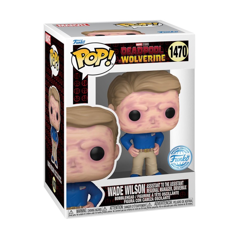 Funko Pop! Marvel: Deadpool Wolverine - Wade Wilson (Assistant to the Assistant Regional Manager, Drivemax) (Special Edition) 14
