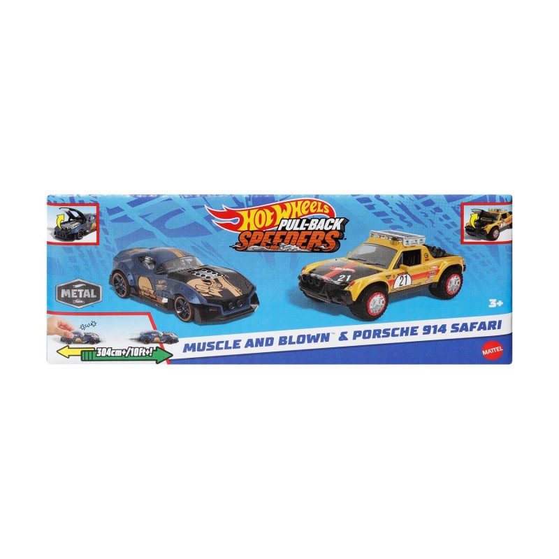 Mattel Hot Wheels: Pull-Back Speeders - Muscle and Blown Porsche 914 Safari (HWH54)