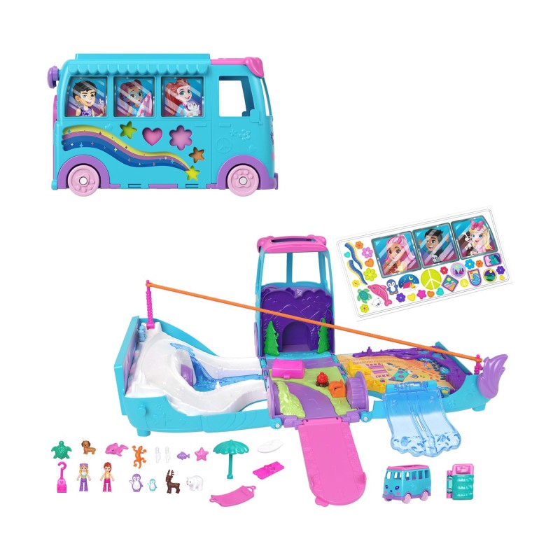 Mattel Polly Mini: Τροχόσπιτο με Ζωάκια (JCC22)