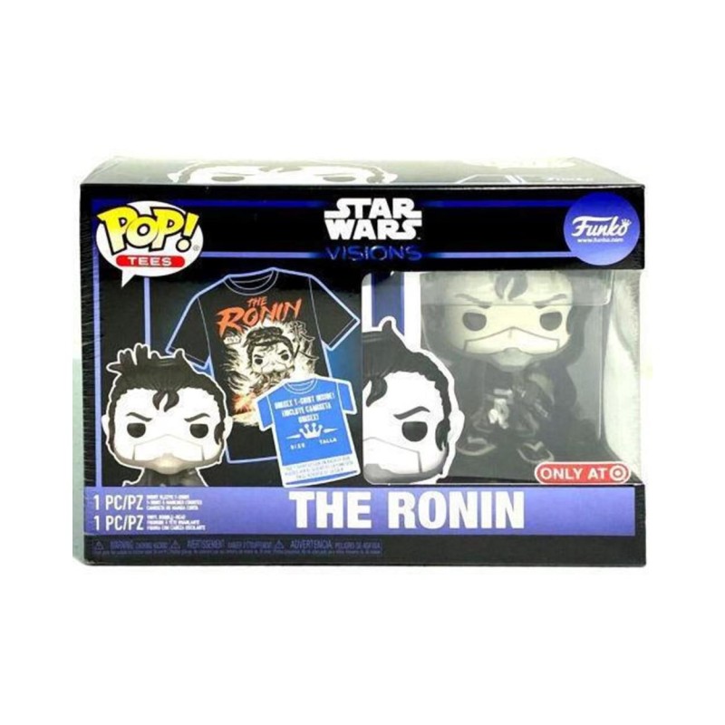 Funko Pop! Tee (Adult): Disney Star Wars Visions - The Ronin (Special Edition) Bobble-Head Vinyl Figure and T-Shirt (M)