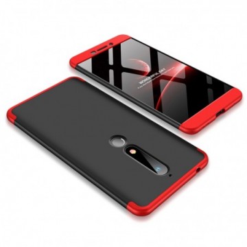 GKK 360 Protection Case Full Cover Nokia 6.1 black-red