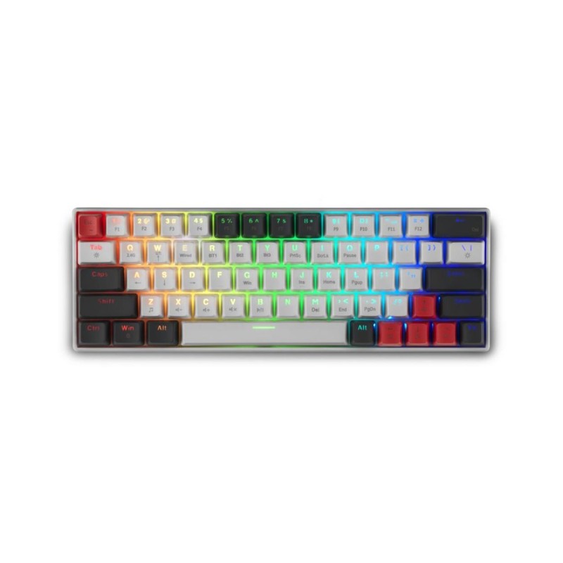Spartan Gear - Pegasus 2 RGB Wired  Wireless 63 keys Mechanical Gaming Keyboard (color: White/Grey)