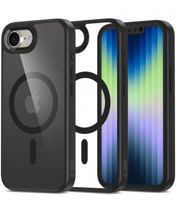 Tech-Protect MagMat MagSafe Case for iPhone 16e / 17e - Black-Transparent