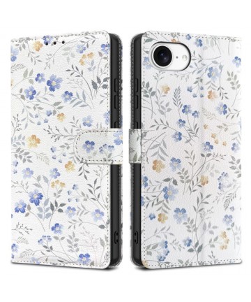 Tech-Protect Wallet Case for iPhone 16e / 17e - Daisies with Leaves