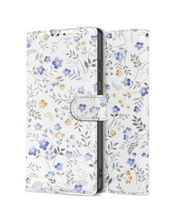 Tech-Protect Wallet Case for iPhone 16e / 17e - Daisies with Leaves