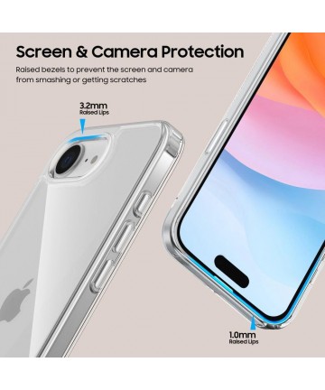 Tech-Protect FlexAir Hybrid Case for iPhone 16e / 17e - Clear