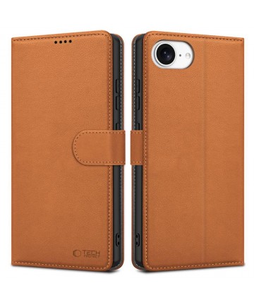 Tech-Protect Wallet Case for iPhone 16e / 17e - Brown