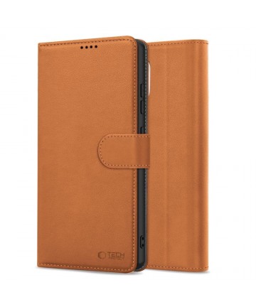Tech-Protect Wallet Case for iPhone 16e / 17e - Brown