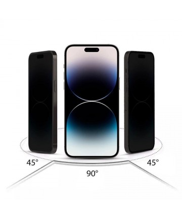 Tech-Protect Anti Spy Glass Pro+ 2-pack for iPhone 17e / 16e / 14 / 13 Pro / 13 - black