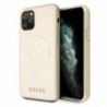 Guess GUHCN58RSSASGO iPhone 11 Pro gold hard case Saffiano 4G Circle Logo