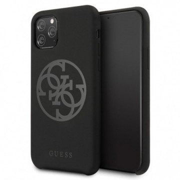 Guess GUHCN58LS4GBK iPhone 11 Pro black hard case Silicone 4G Tone On Tone