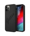 Guess Saffiano Vintage Script Case for iPhone 12 Pro Max 6.7" - Black