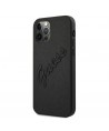 Guess Saffiano Vintage Script Case for iPhone 12 Pro Max 6.7" - Black