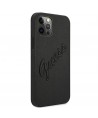 Guess Saffiano Vintage Script Case for iPhone 12 Pro Max 6.7" - Black