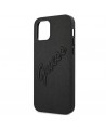 Guess Saffiano Vintage Script Case for iPhone 12 Pro Max 6.7" - Black