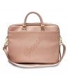 Guess Saffiano Script 16" Laptop Bag - Pink