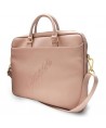 Guess Saffiano Script 16" Laptop Bag - Pink