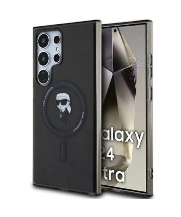 Karl Lagerfeld IML Ikonik MagSafe Case for Samsung Galaxy S24 Ultra - Black