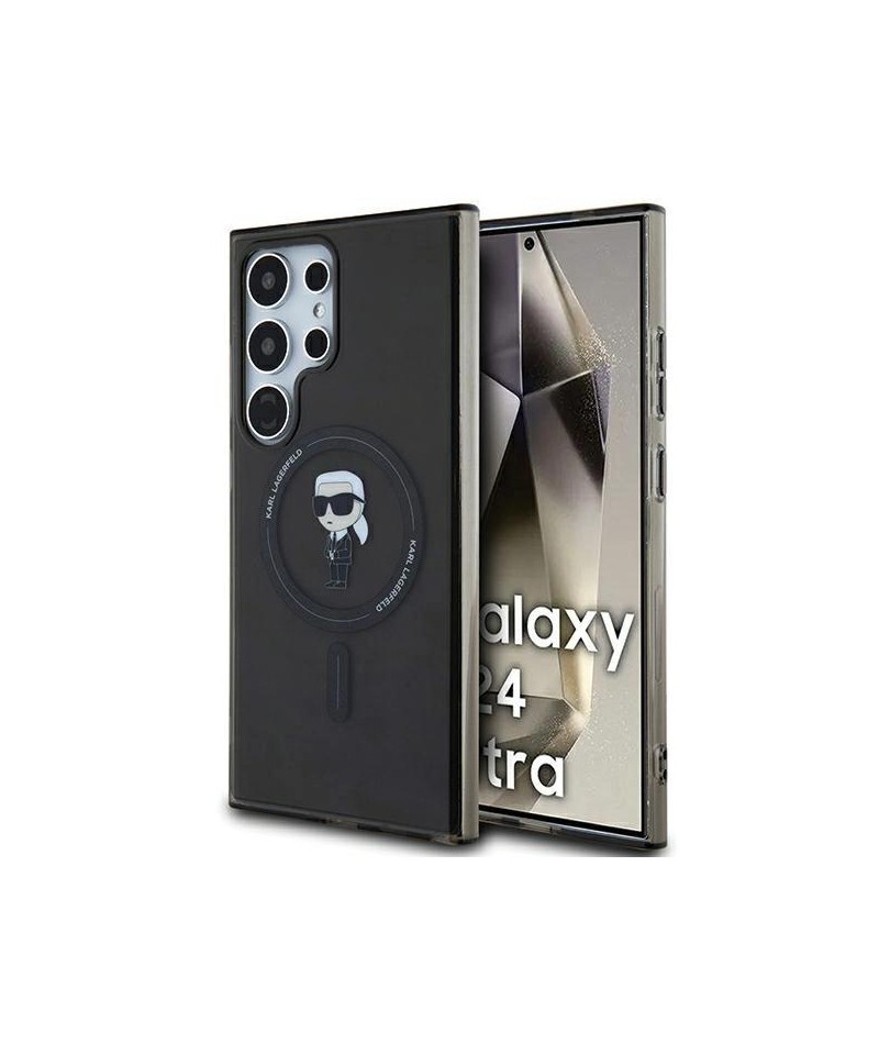Karl Lagerfeld IML Ikonik MagSafe Case for Samsung Galaxy S24 Ultra - Black
