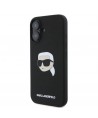 Karl Lagerfeld Silicone Karl Head Print MagSafe iPhone 16 Case - Black