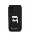 Karl Lagerfeld Silicone Karl Head Print MagSafe iPhone 16 Case - Black