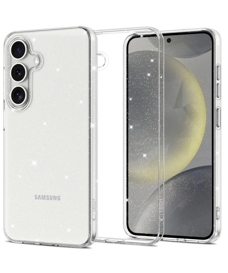 Tech-Protect FlexAir Case for Samsung Galaxy S25 - Clear-Glitter