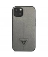 Guess SaffianoTriangle Logo case for iPhone 13 / 14 / 15 6.1" - silver